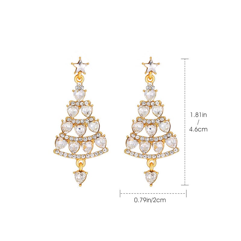 Sparkling Christmas Tree Earrings