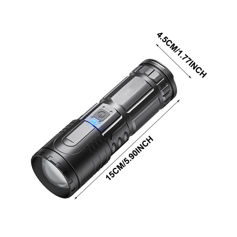 White Laser Telescope Zoom Flashlight