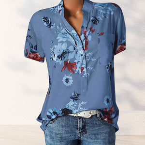 Floral pattern pocket shirt