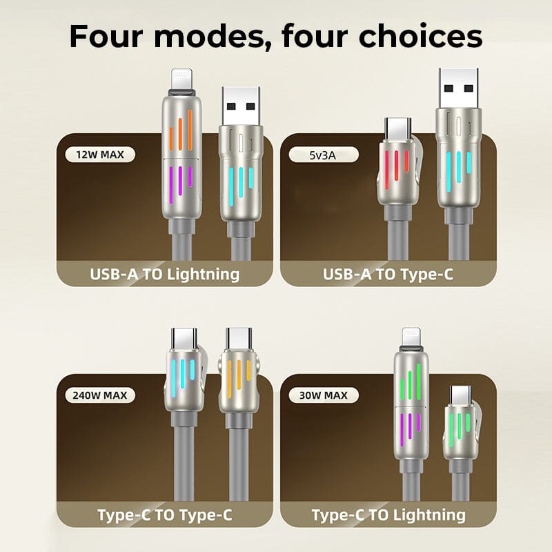 240W 4-in-1 USB C Cable