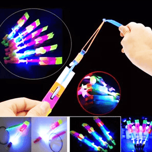 Amazing Rocket Slingshot LED Helicopters