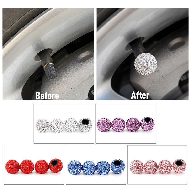 Diamond Universal Car Tire Air Sealing Cap(4 pieces)