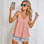 Solid Color Panelled Sling Top