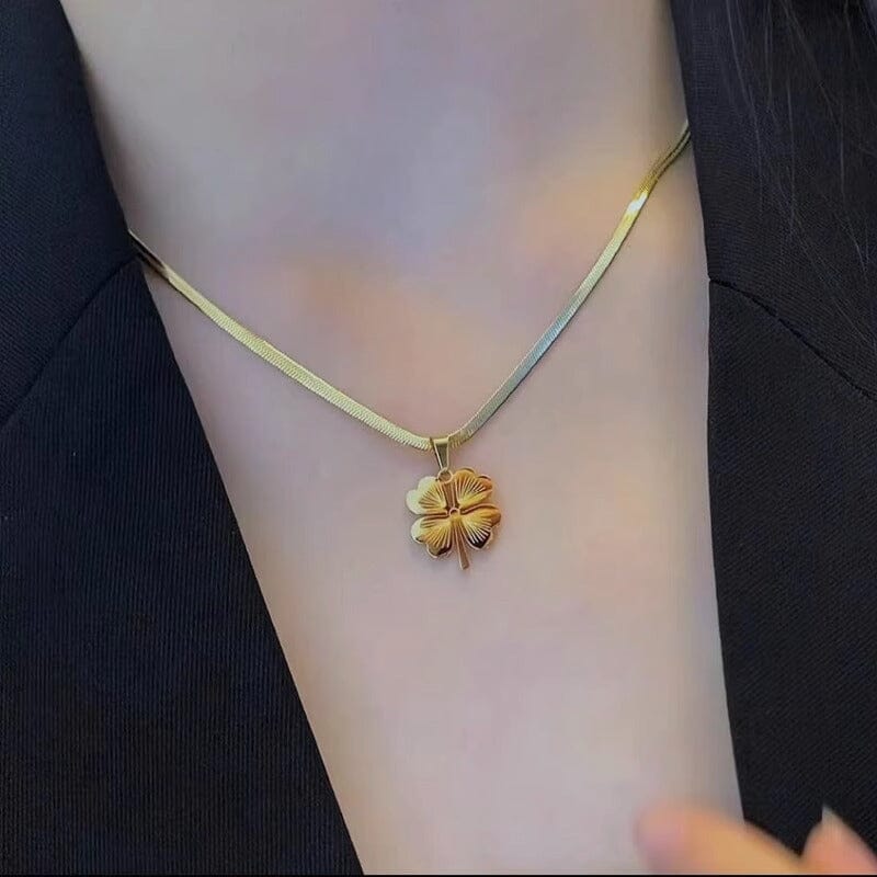 Gold Plated Lucky Clover Necklace