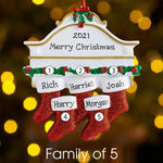 Christmas Socks Pendant Personalized Family Names (No Letters)-DIY By Yourself