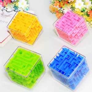 3D Cube Puzzle Maze Toy (Random Color)