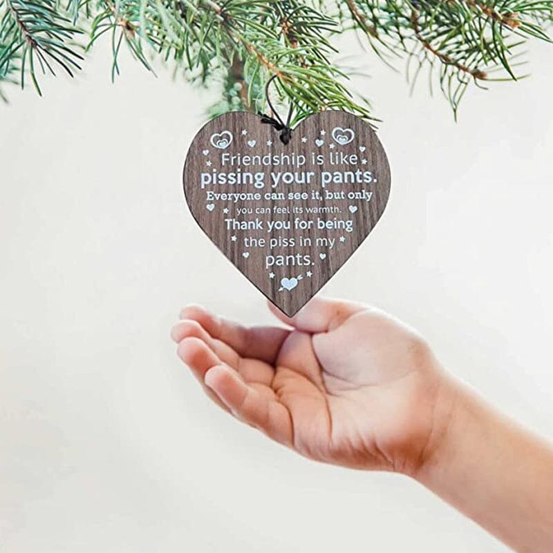 🎄Friendship Wood Pendant Christmas Tree Decor🔥Christmas Hot Sale🔥