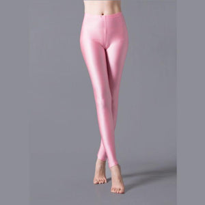 Satin Glossy Opaque Stockings Yoga