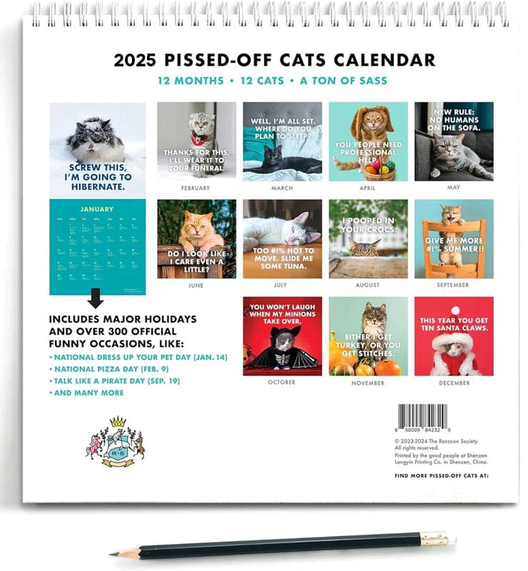 2025 Pissed-Off Cats Calendar