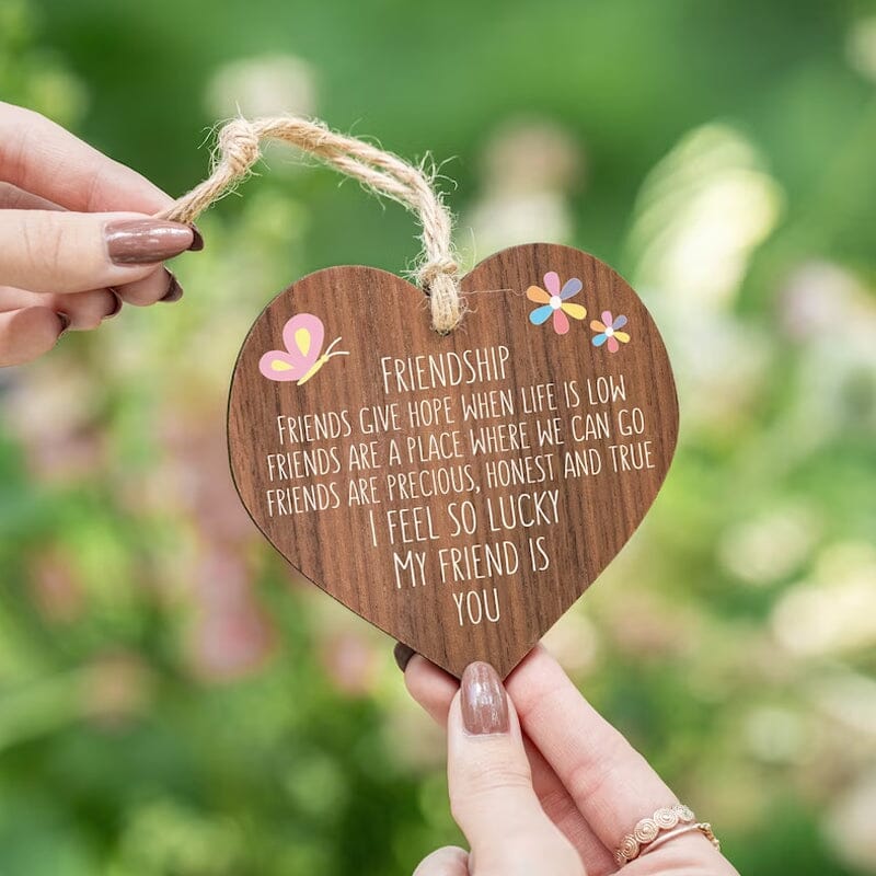 Friendship Heart Shaped Wooden Gift