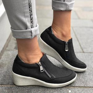 Women Sleeve travel shoes wedge heel casual