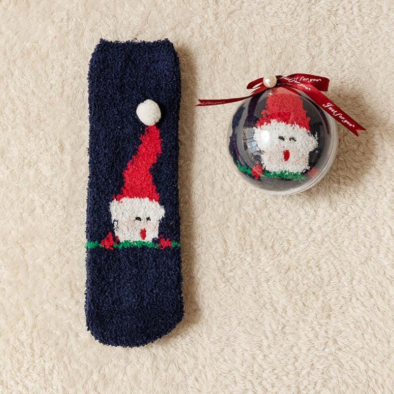 🎄🧦Creative Round Balls Gift Box With Christmas Socks