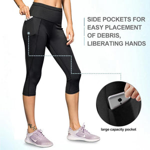 High Waist Yoga Pants with Telescopic Drawstring