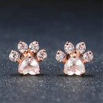 Cute Cat Paw Earrings Cat Paw Ring Set