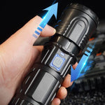 White Laser Telescope Zoom Flashlight