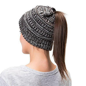 Soft Knit Ponytail Beanie