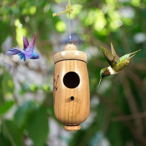 Wooden Hummingbird House - Gift for Natural Lovers