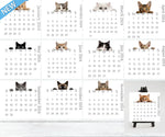 2024 Peeking Cat Desk/Wall Calendar