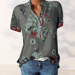 Floral pattern pocket shirt