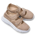 Breathable Mesh Hook Loop Flat Sneakers