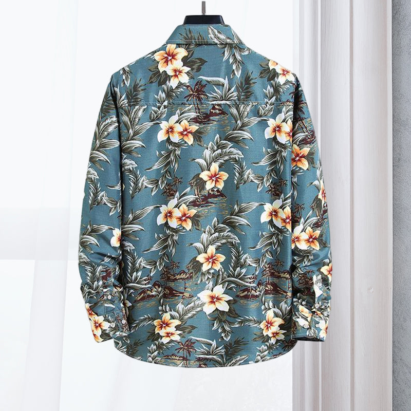 Beach Print Long Sleeve Shirt