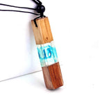 Wood Resin Necklace Pendant