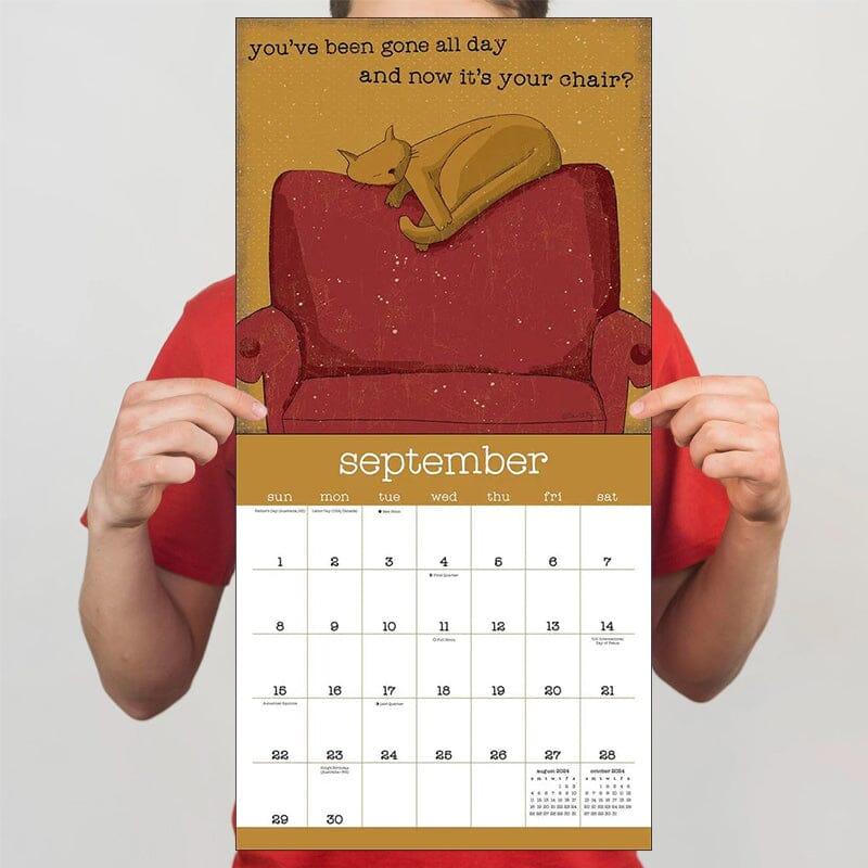 A Year of Snarky Cats 2024 Wall Calendar