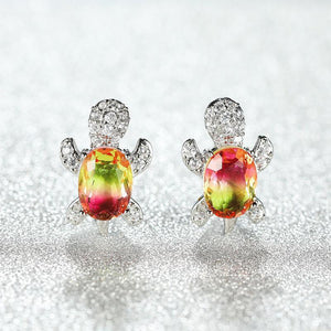 Turtle Zircon Earrings