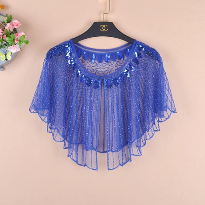 Vintage Women Sequin Cape Dress Shawl