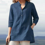 Women's Urban Casual Stand Collar Loose Shirt