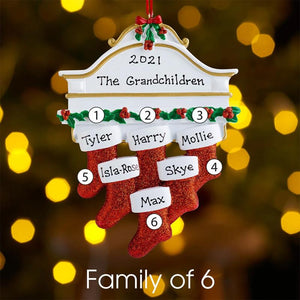 Christmas Socks Pendant Personalized Family Names (No Letters)-DIY By Yourself