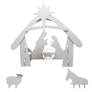 Outdoor Nativity Scene, Weather-Resistant Christmas Holy Family Yard Decoration Nativity Set