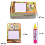 Children Learning And Drawing Card Set