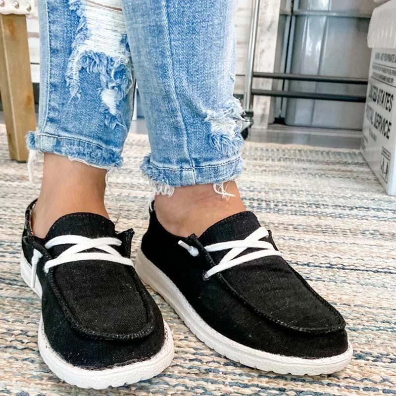 Women's Canvas Lace-Up Sneakers