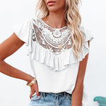 Crew Neck Lace T-Shirt