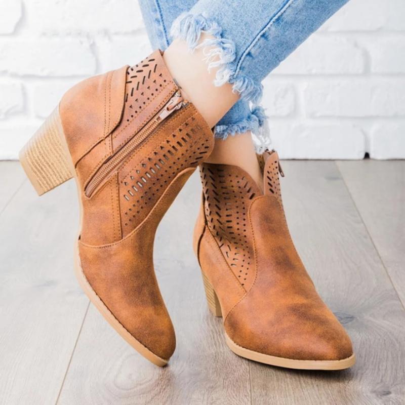 Women Thick Heel Platform Boots