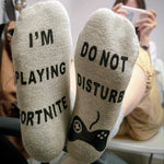 Do Not Disturb I'm Playing Fortnite Funny Cotton Socks, 1 Pair