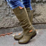 Womens Western Cowboy Knee Boots Punk Boots