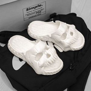 Skull Design Single Band Slippers