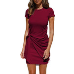 Knotted Short Sleeve Dress