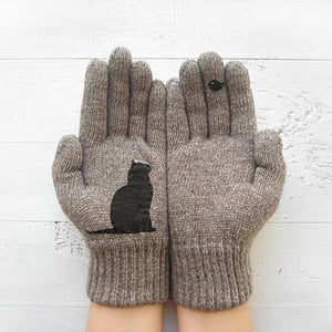 Cat style cotton gloves