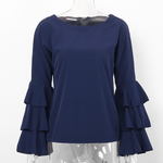 Flared Sleeve Chiffon Shirt