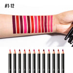 12-colors Set lip liner waterproof and durable Fashion 12pcs Lip Liner