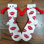 Couple love magnet holding hands socks