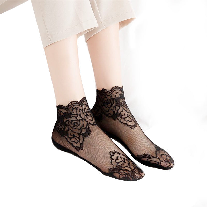 Ladies Fashion Lace Socks