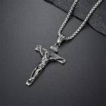 Titanium Steel Crucifix Necklace