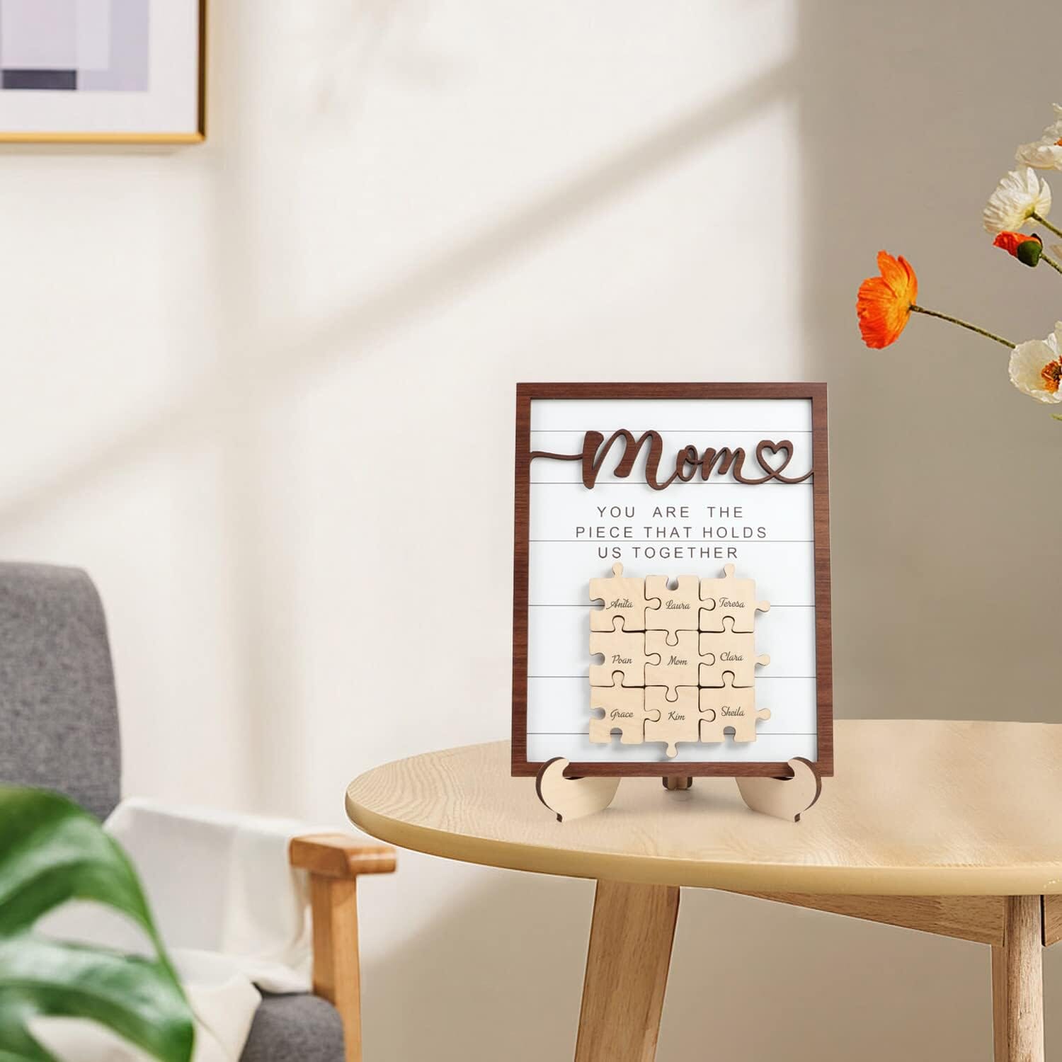 🔥Mother's day sale🔥Mom& DAD & Children Name Puzzle SET