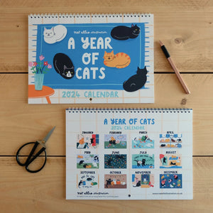 'A Year of Cats' 2024 Calendar