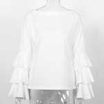 Flared Sleeve Chiffon Shirt