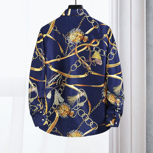 Beach Print Long Sleeve Shirt